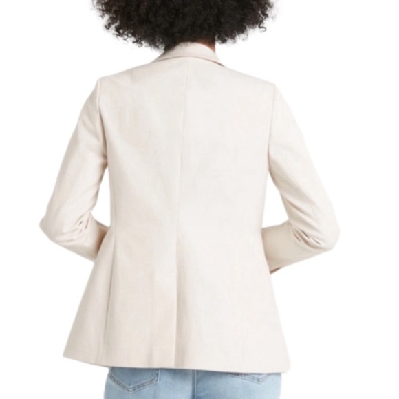Banana Republic Long & Lean Blazer Professional Career Ivory Cream Size 12 NWT - Picture 2 of 12